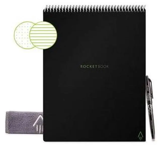 Main image of Flip Smart Notepad Lined/Dot Grid Rule 16 White 8.5 x 11 Sheets Black Cover