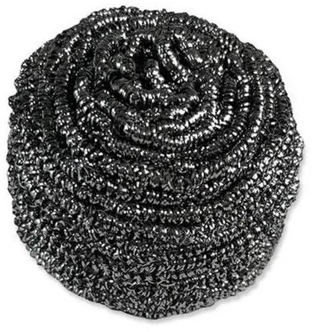 Main image of Boardwalk Stainless Steel Scrubber 3.93 x 1.96 Silver 72/Carton BWKSCRUBBER