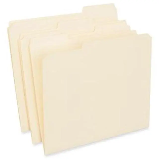 Main image of Universal Top Tab File Folders 1/3-Cut Letter Manila 250/Carton 5508