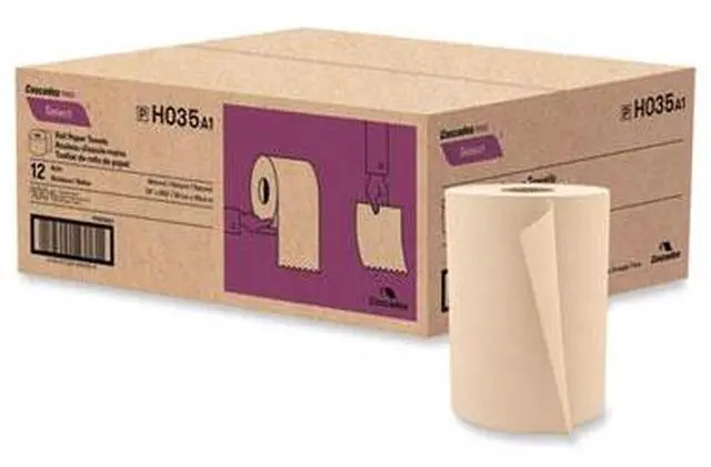 Main image of Cascades Pro Select Hardwound Roll Towels 1-Ply Natural 12 Rolls/Carton H035
