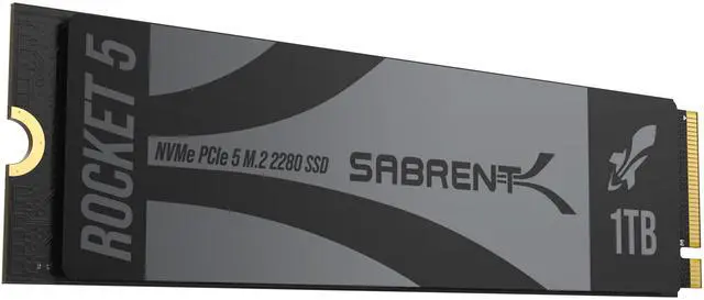 Alt view image 7 of 7 - SABRENT Rocket 5 1TB Advanced Performance Internal M.2 PCIe GEN 5 14GB/s X4 NVMe SSD (SB-RKT5-1TB)