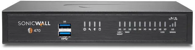 Main image of SonicWall TZ470 Firewall (Gen 7) w/ Secure Upgrade Plus (3-Year Advanced Protection Security Suite) and 1 Year CSE | 03-SSC-3011