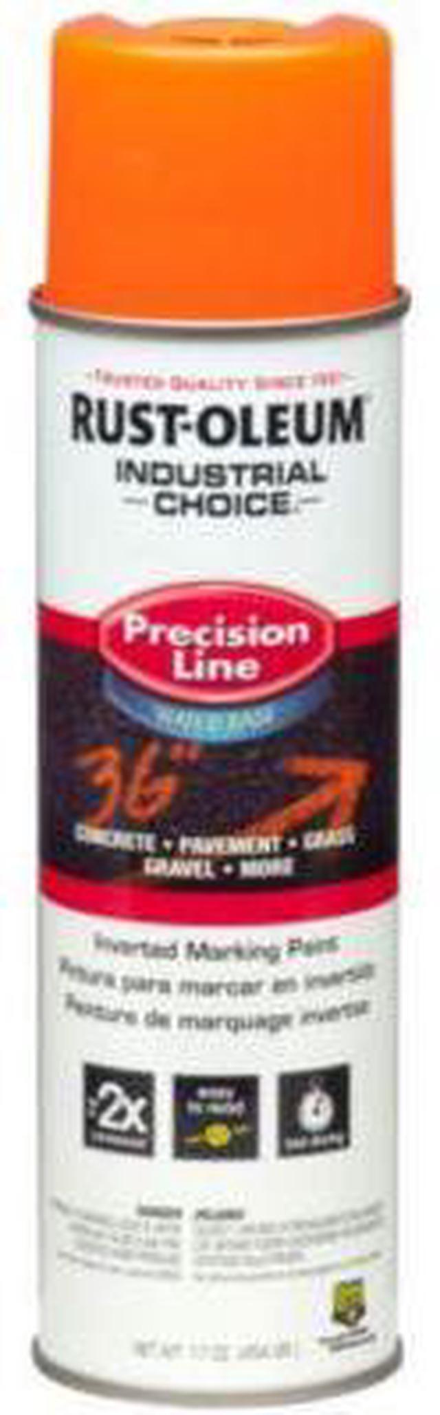 Alt view image 7 of 9 - RUST-OLEUM 203036 Inverted Marking Paint Aerosol, 17 oz., Fluorescent Orange