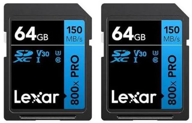 Alt view image 7 of 7 - Lexar Lexar High-Performance 800x 64GB SDHC/SDXC UHS-I Card (BLUE Series), 2-Pack