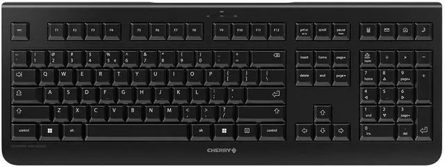 Alt view image 8 of 8 - CHERRY KW 3000 Keyboard - Wireless, Slim, USB, Quiet, Full Size, Four Hot Keys, Fold Out Feet