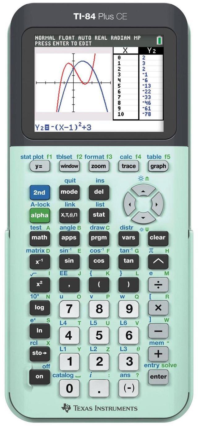 Alt view image 11 of 12 - Texas Instruments TI-84 Plus CE Graphing Calculator - Mint