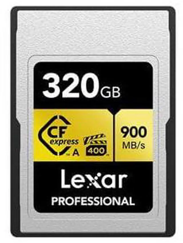 Alt view image 5 of 5 - Lexar 320GB Professional CFexpress Type A GOLD Series Memory Card  Up to 900MB/s Read  Cinema-quality 8K Video  Rated VPG 400 (LCAGOLD320G-RNENG)