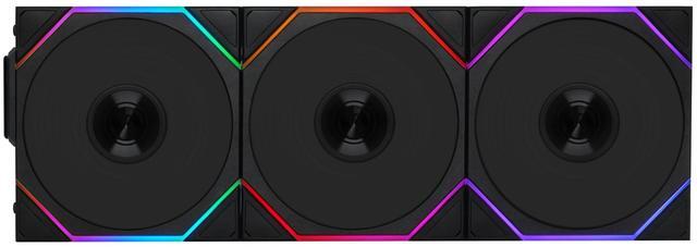 Alt view image 8 of 8 - Lian Li UNI Fan TL 120 Wireless - Triple Pack - 2.4 GHz Wireless Controller Included - Daisy Chain & Infinity Mirror Design - Controlle required. - Black (12TL1W3B)