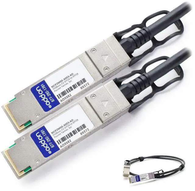 Alt view image 2 of 3 - AddOn Mellanox MCP2M00-A003 Compatible TAA Compliant 25GBase-CU SFP28 to SFP28 Direct Attach Cable (Passive Twinax, 3m)
