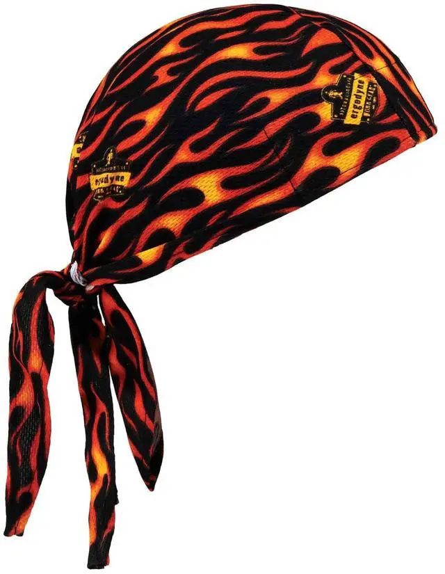 Alt view image 10 of 11 - Ergodyne 150-12485 Chill-Its 6615 High Performance Dew Rag Flames