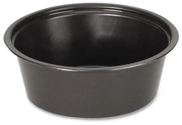 Main image of Portion Cups 1.5 oz Plastic Black 250/Sleeve 10 Sleeves/Carton PPC150B