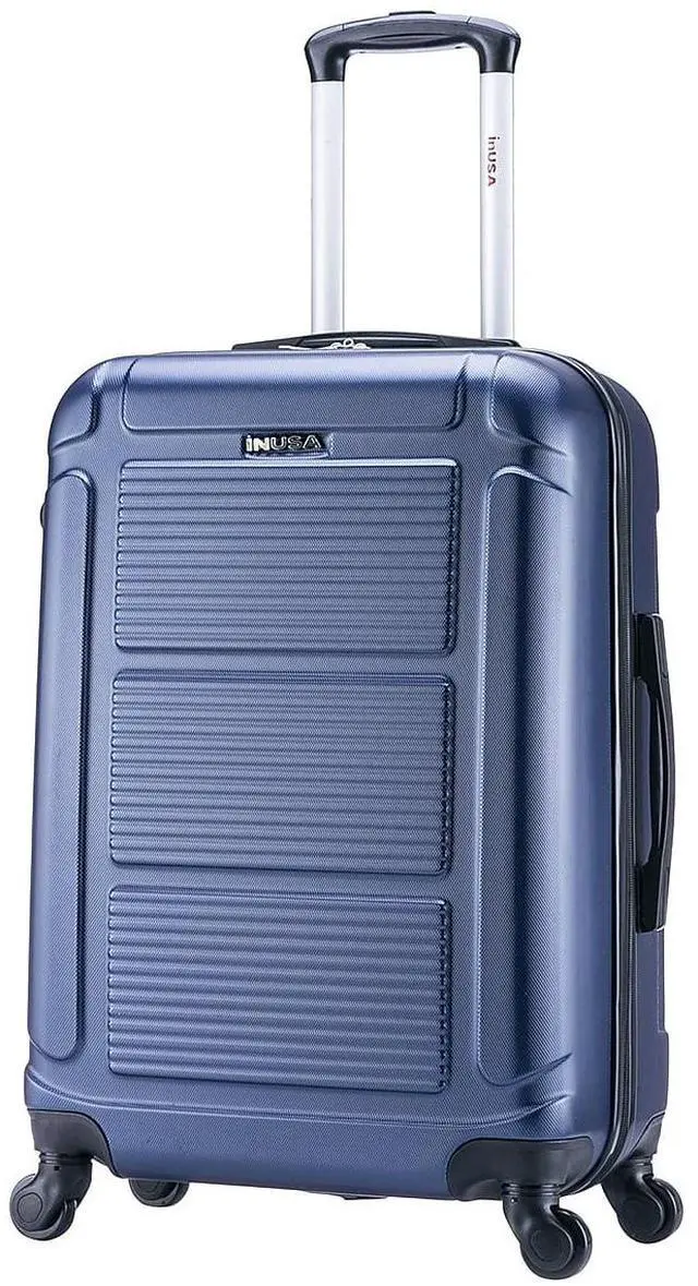 Alt view image 2 of 2 - InUSA Pilot Medium Plastic 4-Wheel Spinner Luggage Blue (IUPIL00M-BLU)