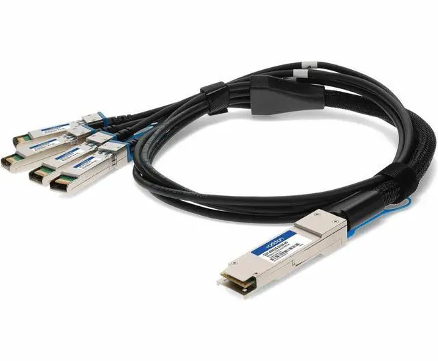 Alt view image 7 of 8 - Addon Cisco Qsfp-4Sfp25g-Cu5m Compatible Taa Compliant 100Gbase-Cu Qsfp28 To 4Xsfp28 Direct Attach Cable (Passive Twinax 5M)