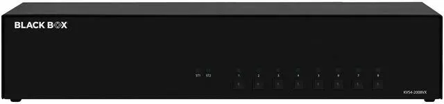 Alt view image 2 of 3 - Black Box KVM Switch NIAP 4.0 Certified 8-Port Dual-Monitor DisplayPort CAC