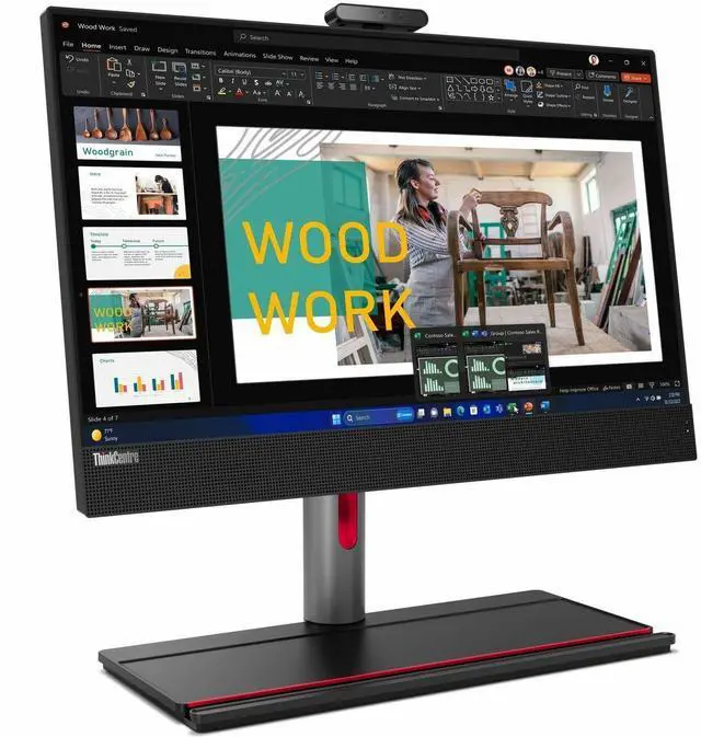 Alt view image 8 of 9 - Lenovo ThinkCentre M90a Gen 5 12SH0029US All-in-One Computer - Intel Core i7 14th Gen i7-14700 - vPro Technology - 32 GB - 512 GB SSD - 23.8" Full HD - Desktop - Black - Intel Q670 Chip - 1920 x