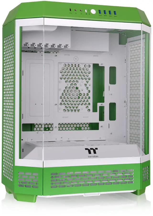 Alt view image 7 of 14 - Thermaltake Tower 600 Mid Tower; 2x140mm CT Fans Included; 420mm Radiator Support; 400mm GPU Clearance; Hidden Connector Support; Rotatable PCIe Slots; Light-Year Green; CA-1Z1-00MOWN-00