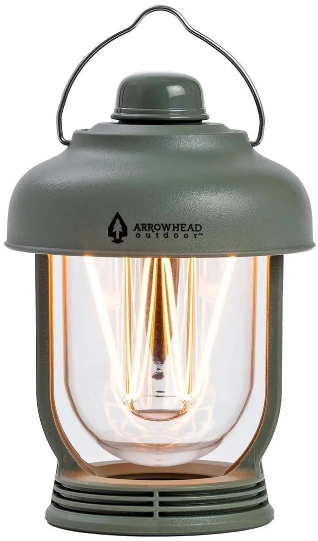 Alt view image 8 of 8 - ARROWHEAD OUTDOOR 6-inch LED Camping Lantern, 4 Lighting Modes, USB-C Charging, IP6X, Max. 280 Lumens, Carabiner Included, Army Green