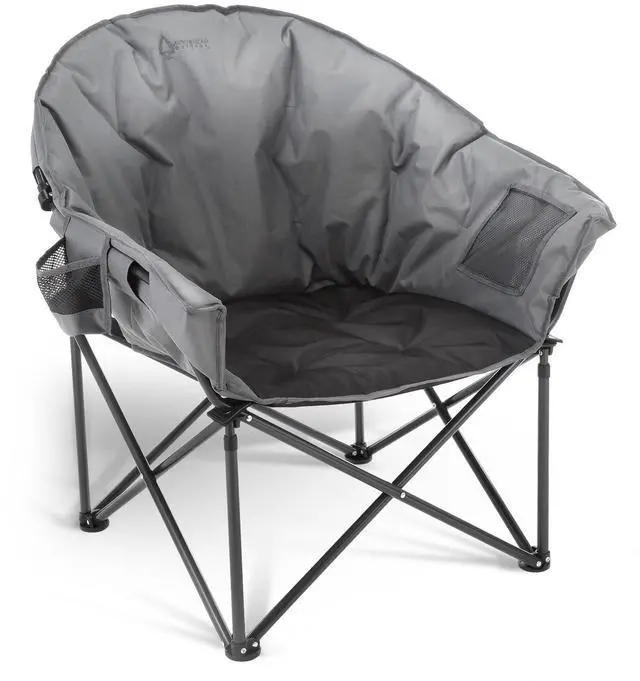 Alt view image 8 of 8 - ARROWHEAD OUTDOOR Oversized Heavy-Duty Club Folding Camping Chair w/ External Pocket, Cup Holder, Portable, Padded, Moon, Round, Saucer, Supports 330lbs, Carrying Bag, USA-Based Support