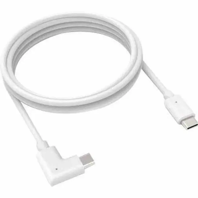 Alt view image 6 of 6 - Compulocks 6ft Charge & Data USB-C to USB-C 90-Degree Cable Right Angle White