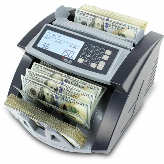 Alt view image 11 of 11 - Cassida 5520UV/MG Cash Counter - 1,300 Bills/min - 9.7 x 11.5 x 7.5 - Gray