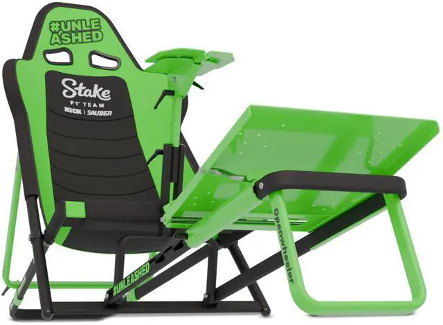 Alt view image 7 of 7 - GTR Simulator GTA Compact V2 Foldable Racing Cockpit | F1 Team Kick Sauber Edition | Adjustable Seat & Pedals | Direct Drive Support | Fits Logitech, Thrustmaster, Fanatec, MOZA