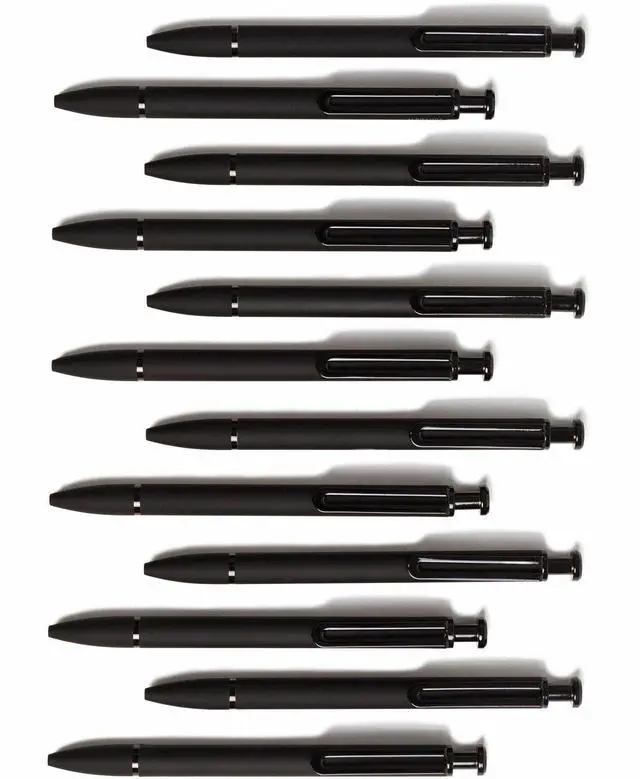 Alt view image 4 of 4 - U Brands Monterey Ballpoint Pen, 1 mm, Blk Ink, Blk Barrel, 12/PK (UBR3786U0124)