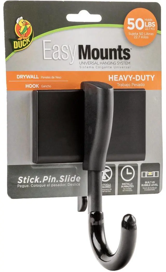Alt view image 4 of 4 - Duck EasyMounts Medium Hook Fiberglass Black 50 lb Capacity 287214