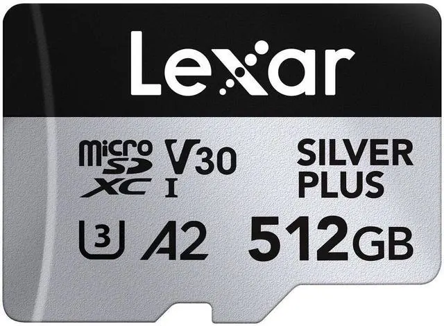 Alt view image 8 of 8 - Lexar Professional 512GB SILVER PLUS UHS-I V30 microSDXC card with SD Adapter