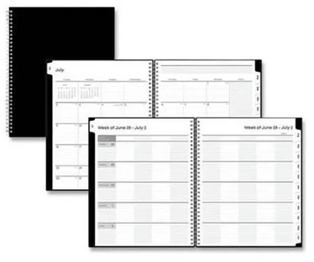 Main image of 2025-2026 Blue Sky Teacher Lesson Planning Calendar, 8" x 11", Solid Black, July 2026 To June 2026, 134433