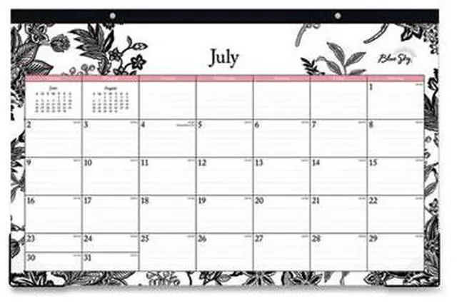 Main image of 2025-2026 Blue Sky Monthly Desk Pad Planning Calendar, 17" x 11", Analeis, July 2025 To June 2026, 151719