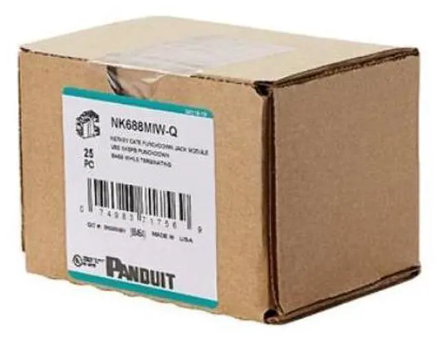Alt view image 2 of 2 - PANDUIT NetKey Cat.6 UTP Jack Module NK688MWHQ