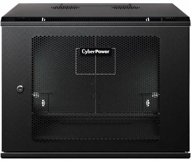 Alt view image 4 of 4 - CyberPower Carbon CR9U61003 9U Wall Mount Rack Enclosure, Black