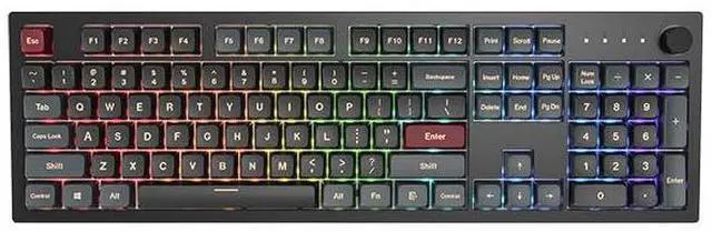 Alt view image 8 of 8 - Montech MKey Mechanical Gaming Keyboard: Customizable RGB LED, Premium MDA Profile PBT Keycap, Engineered Acoustics, Hot-Swappable Gateron G Pro 2.0 Switches, Stunning Osaka Castle Theme, Darkness