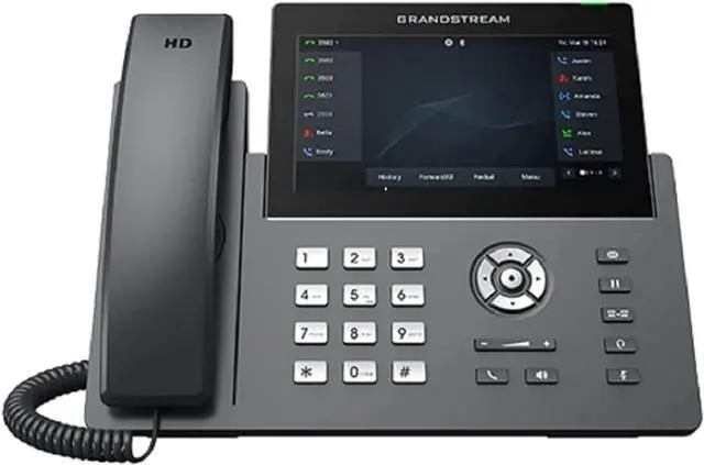 Alt view image 3 of 3 - Grandstream GRP2670 IP Phone - Corded - Corded - Bluetooth, Wi-Fi - Wall Mountab