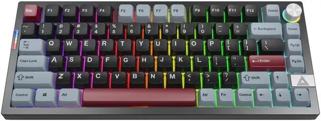 Alt view image 7 of 7 - MONTECH MKey PRO 75% TKL Wireless Mechanical Gaming Keyboard, Tri-Mode Bluetooth 5.2/2.4Ghz/USB-C, Hot-Swappable Gateron G Pro 3.0 Pre-lubed Switches, VIA & QMK Support - Darkness Brown