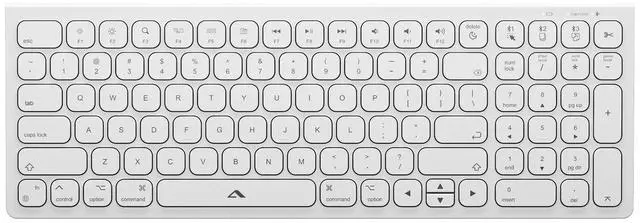 Alt view image 6 of 6 - Alogic Echelon USB-C Compact Rechargeable Wireless Keyboard for macOS - Wireless Connectivity - Bluetooth/RF - 5 - 32.81 ft - 2.40 GHz - USB Type A Interface - 99 Key(s) - Easy-Switch, Home, Desktop,