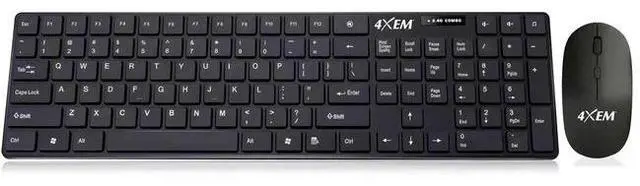 Alt view image 3 of 3 - 4XEM Wireless Mouse and Keyboard Combo 4XWLSKMS1 Black USB 2.0 2.4GHz Wireless Wireless Mouse and Keyboard Combo