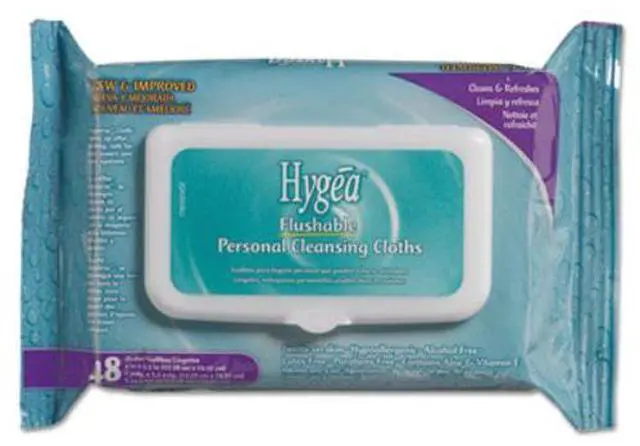 Alt view image 3 of 3 - Sani Professional Hygea Flushable Personal Cleansing Cloth White 12Pk NICA500F48