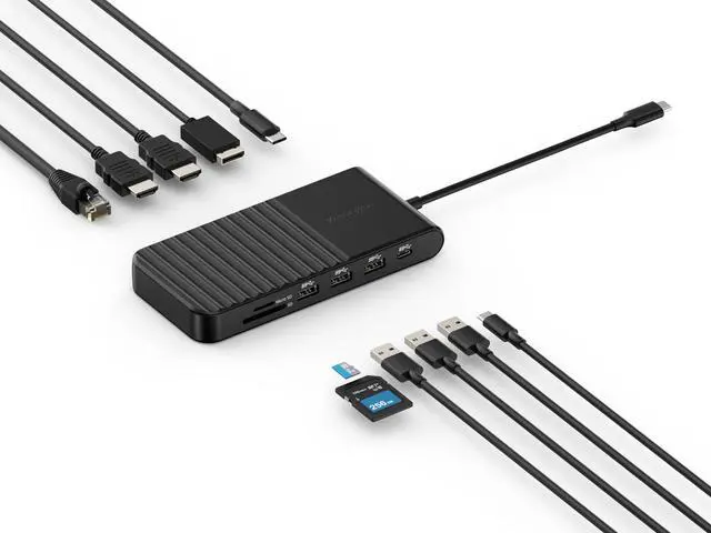 Alt view image 15 of 15 - Kensington UH1510P EQ USB-C 5Gbps Triple Video Driverless Mobile Dock - for Notebook, Mobile Workstation, Monitor - Charging Capability - Memory Card Reader - SD, microSD - 100 W - USB Type C - 3 Disp