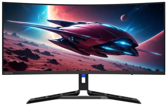 Alt view image 8 of 9 - Lenovo Legion R34w-30 34-inch VA Curved WQHD 180Hz Gaming Monitor, For Gaming