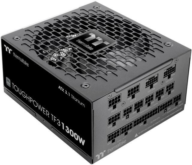 Alt view image 7 of 7 - Thermaltake Toughpower TF3 1300W; 2X Native PCIe 5.1 12V-2x6; Dual-Color H++ Connectors; Etched Flat Cables; Multi/Single Rail OCM Toggle; 100% Japanese Capacitors; 80+ Titanium; PS-TPD-1300FNFATU-1