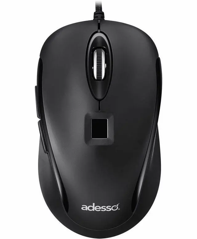 Alt view image 8 of 15 - Adesso iMouse F1 Wired USB Mouse with Fingerprint Reader TAA Compliant IMOUSEF1