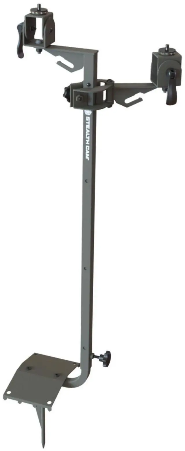 Alt view image 7 of 7 - Stealth Cam 0.25-Inch Expandable Height Tripod 360-Degree Multi-Pivot Mounting Post for Hunting Trail Camera and Solar Pak Battery