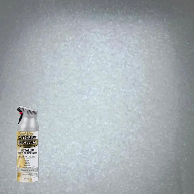Alt view image 2 of 2 - RUST-OLEUM 245220 Spray Paint, Titanium Silver, Gloss, 11 oz.