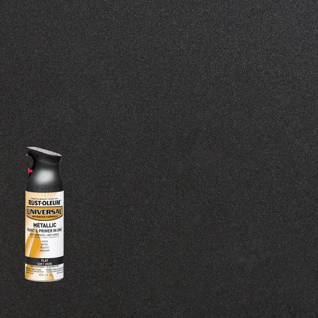 Alt view image 4 of 4 - RUST-OLEUM 271473 Spray Paint, Soft Iron, Flat, 11 oz.