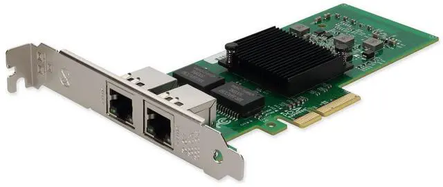 Alt view image 2 of 2 - AddOn 10/100/1000Mbs Dual RJ-45 Port 100m PCIe 2.0 x4 Network Interface Card