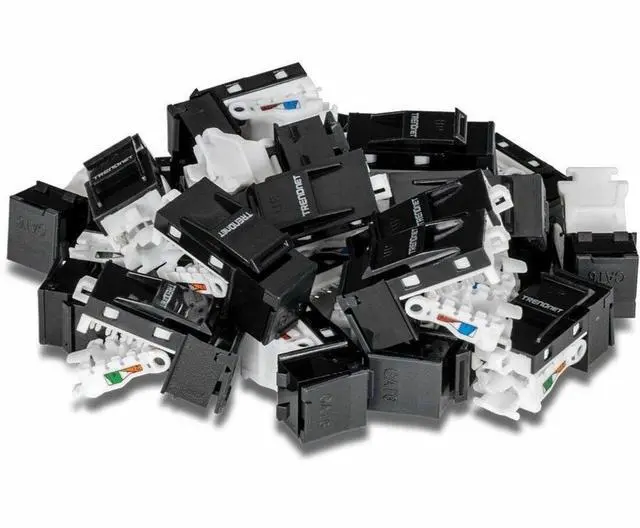 Alt view image 8 of 8 - TRENDnet Cat6 Keystone Jack, Black 25-Pack TC-K25C6BK