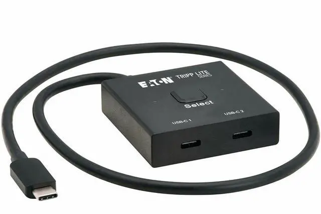 Alt view image 8 of 8 - Eaton Tripp Lite Series 2x1 Bi-Directional USB-C Switch - 8K 60 Hz Video, HDCP Passthrough, USB 3.2 Gen 2, 100W PD Charging, Black - USB Type C - 1.25 GB/s, 5 GB/s - Notebook, Portable Speaker, Smartp