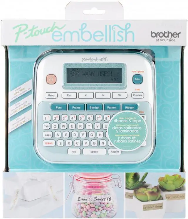 Alt view image 8 of 8 - Brother P-touch Embellish Ribbon and Tape Printer PTD215E