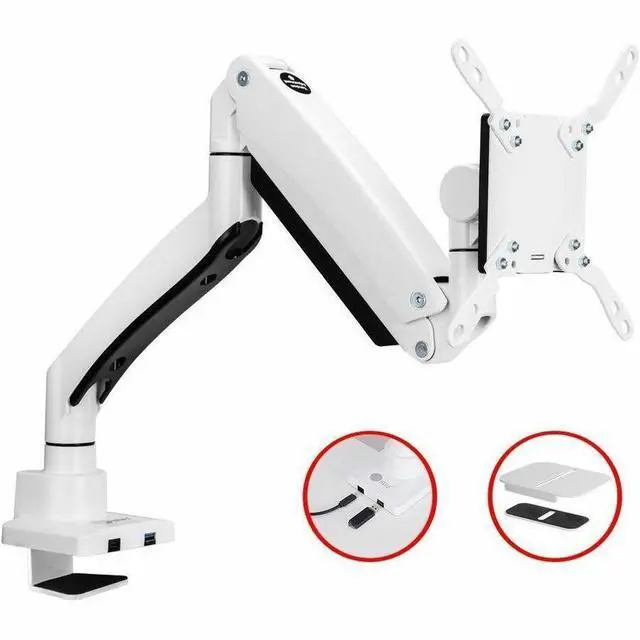 Alt view image 8 of 8 - SIIG Ultra Heavy Duty Single Monitor Arm Desk Mount, VESA 75/100/200mm